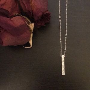 Crystal bar necklace